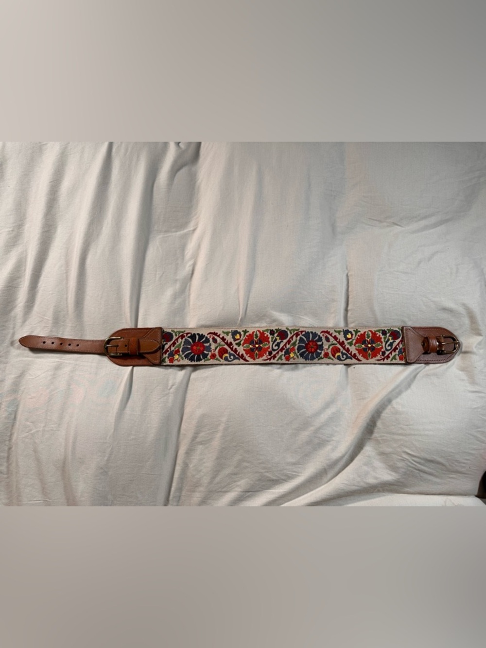 Lucky Brand Cottagecore Retro Boho Floral Leather Belt Small/Medium Hippie Chic